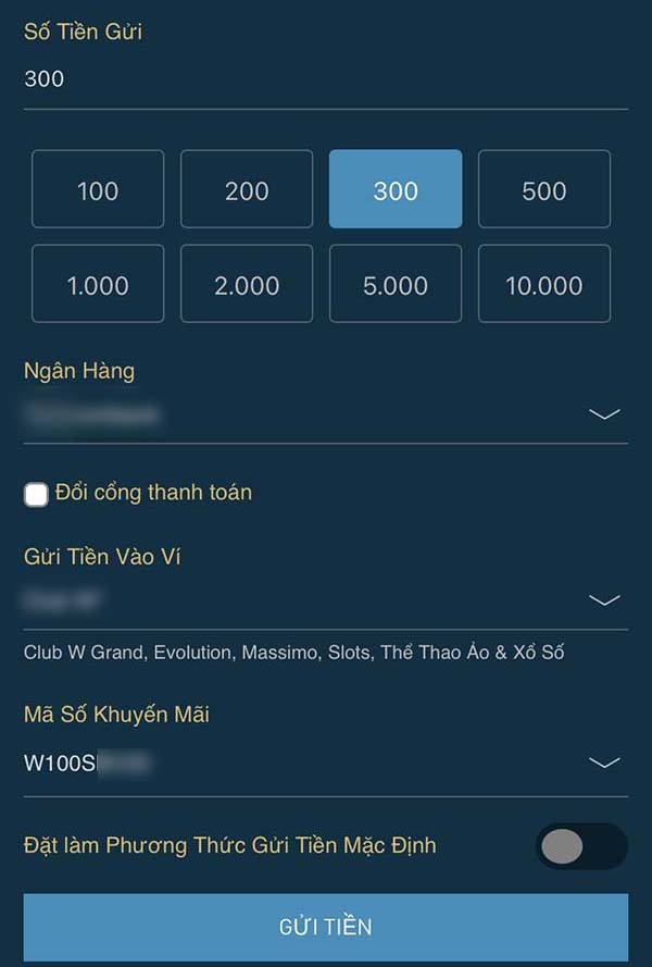 Nạp tiền w88